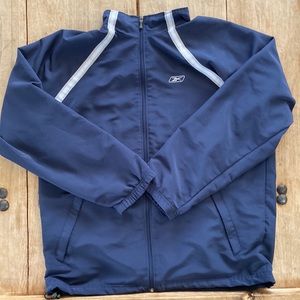 Reebok mens XL warm up full zip running fully cotton lined jacket